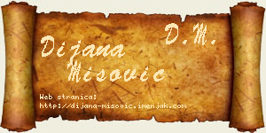 Dijana Mišović vizit kartica